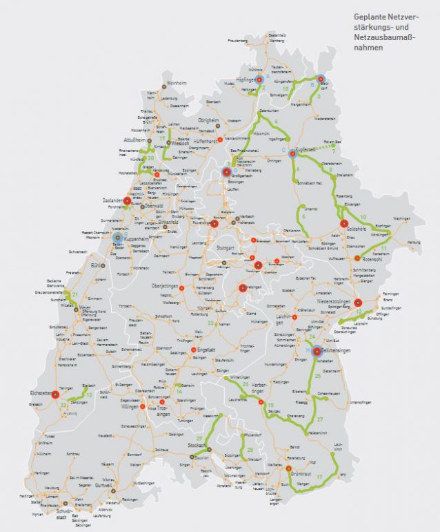 Verteilnetzausbau Baden-Württemberg. Quelle: Netze BW.